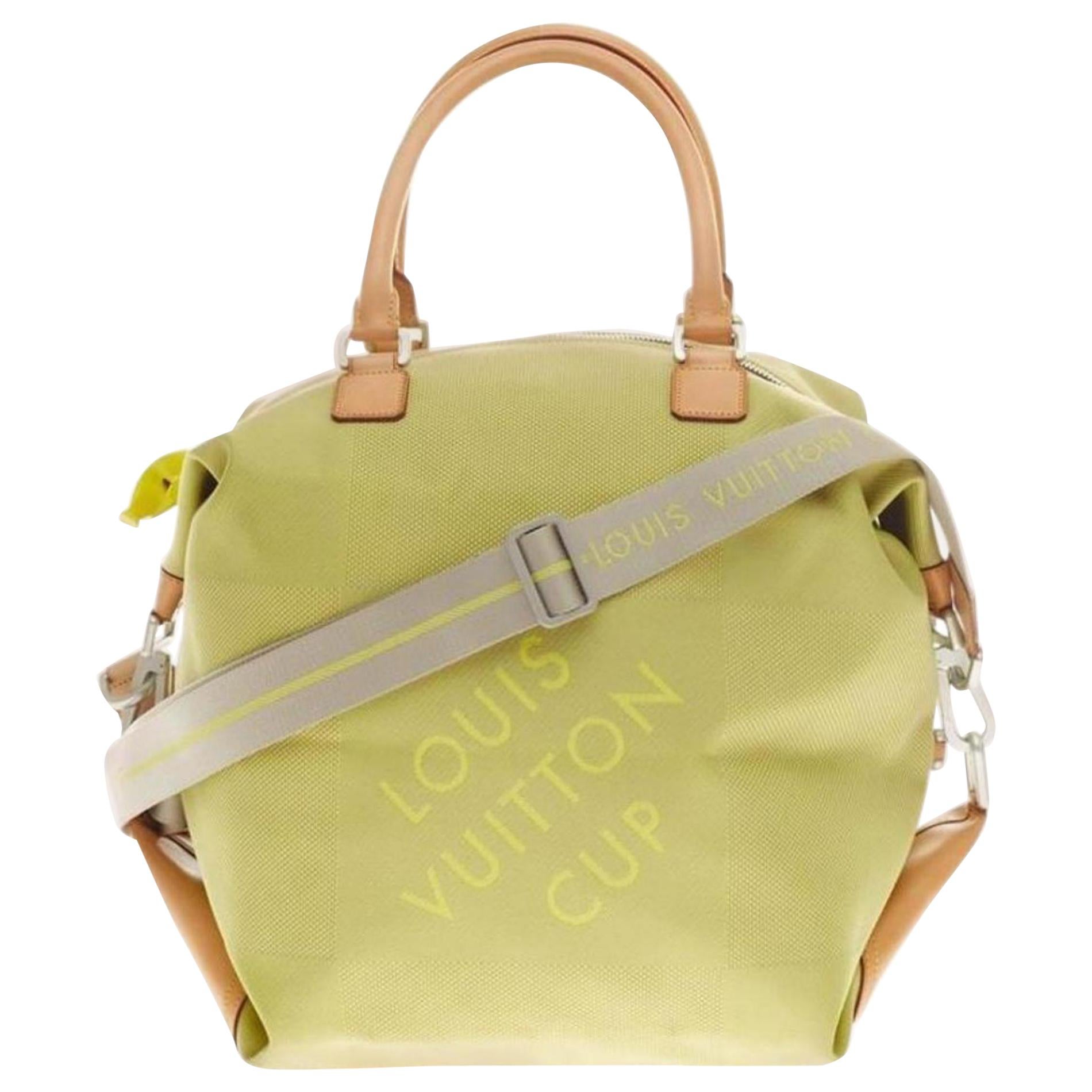 Louis Vuitton Jaune Lv Cup Cube 2way Convertible 3le0109 Green Canvas Tote For Sale