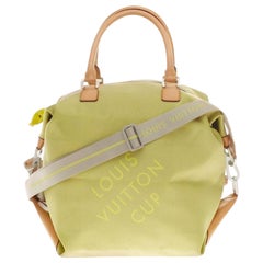 Louis Vuitton Jaune Lv Cup Cube 2way Convertible 3le0109 Green Canvas Tote