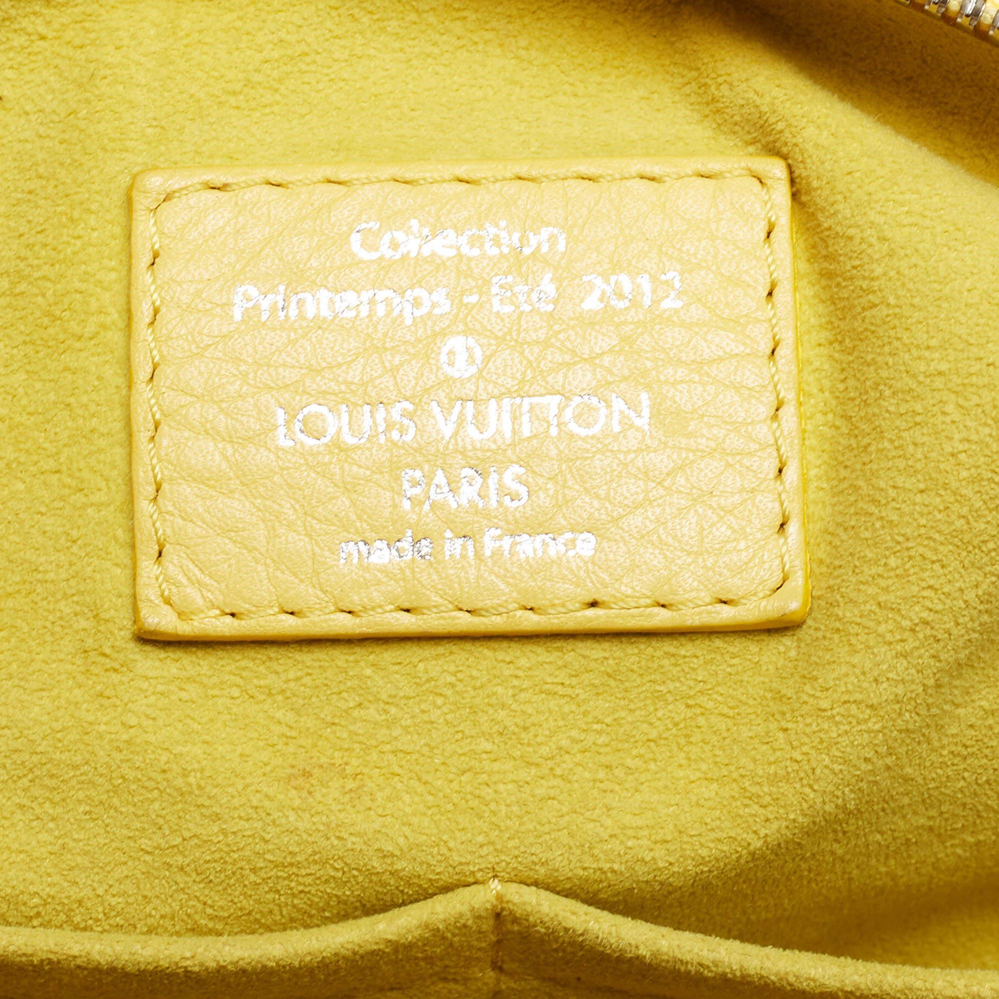 Louis Vuitton Jaune Monogram Denim Limited Edition Speedy Round Bag For Sale 5
