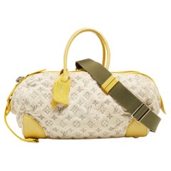 Louis Vuitton sac rond Speedy jaune monogrammé en denim, édition limitée