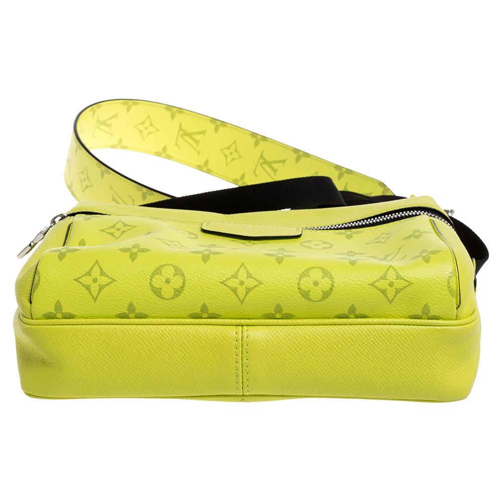 Men's Louis Vuitton Jaune Monogram Eclipse Canvas and Tiaga Leather Messenger Bag