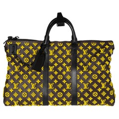 Louis Vuitton Jaune Monogramm Tuffetage Dreieck Keepall Bandoulière 50