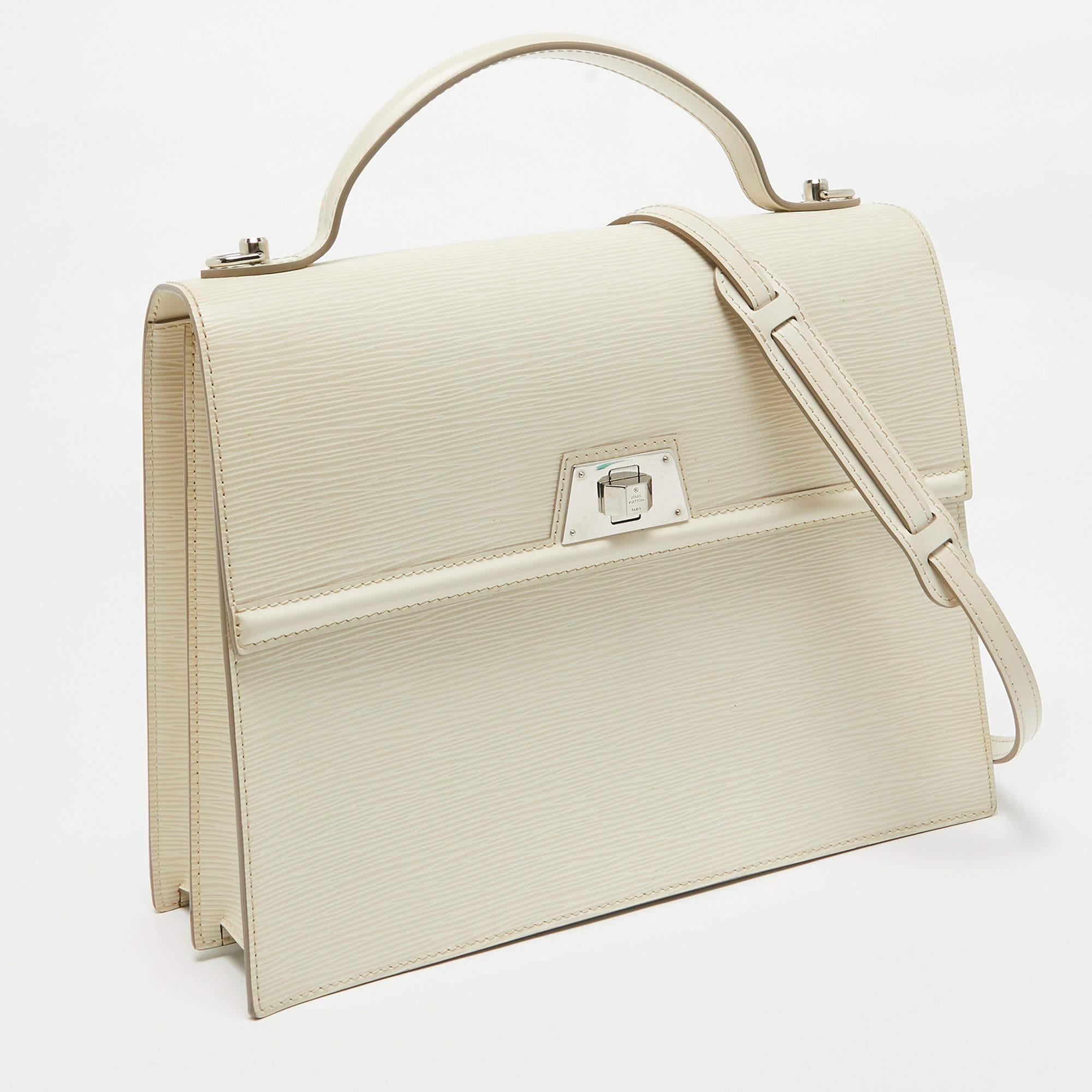 Beige Louis Vuitton Jaune Pale Epi Leather Sevigne GM Bag