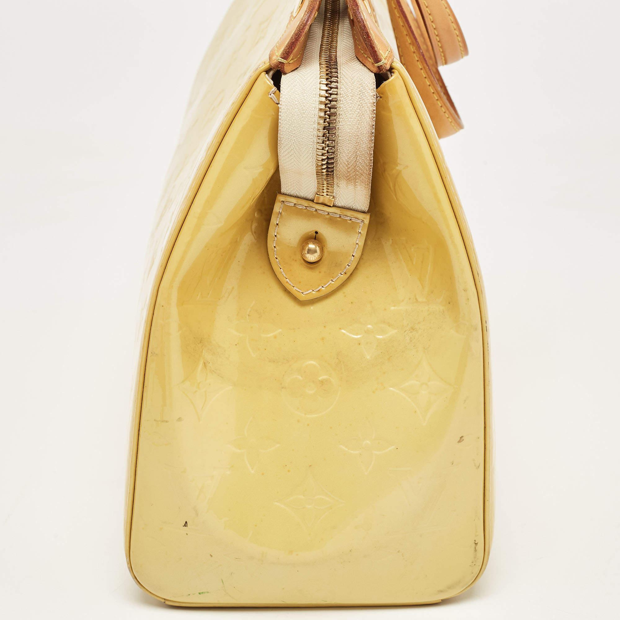 Louis Vuitton Jaune Passion Monogram Vernis Brea MM Bag For Sale 3
