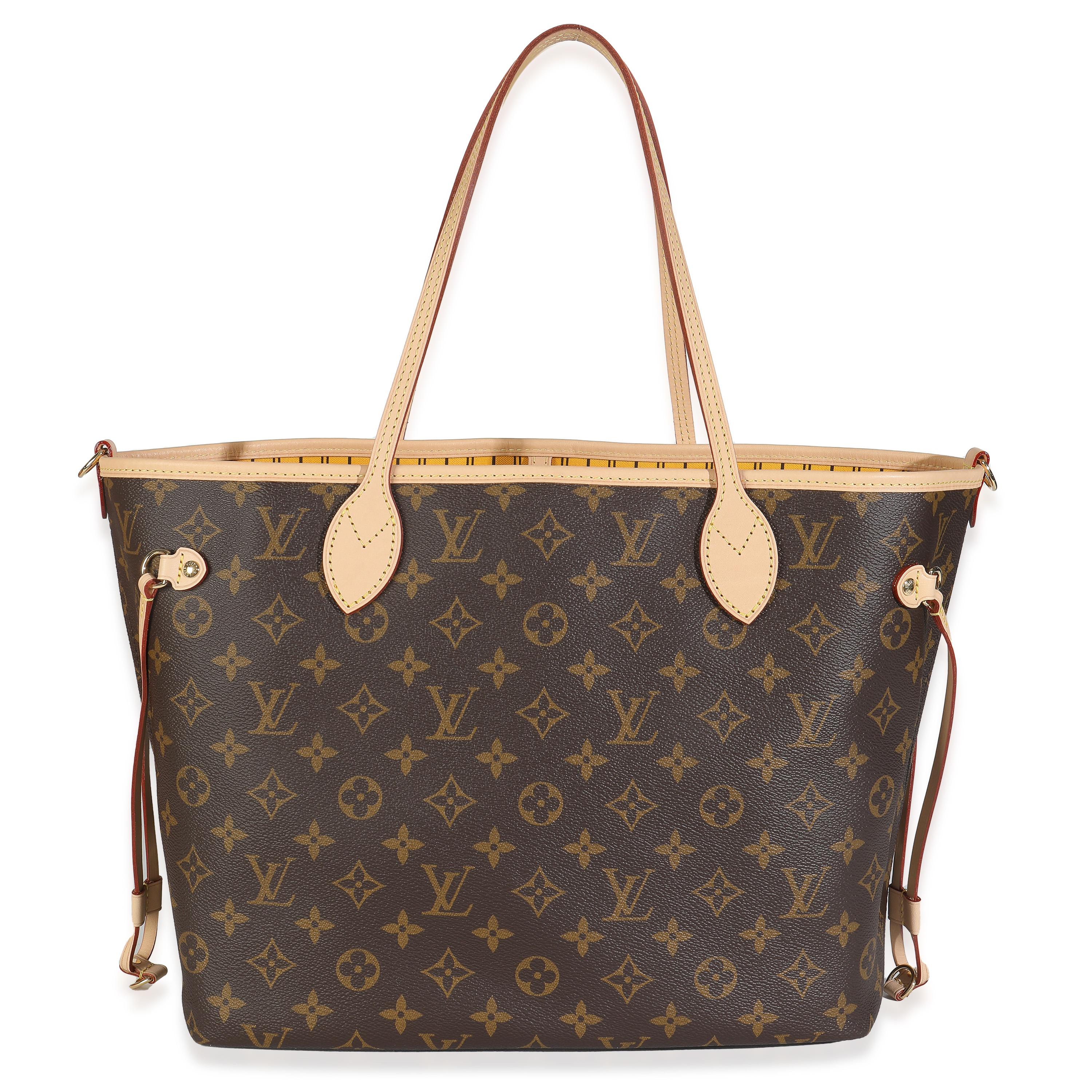 Louis Vuitton Jaune Safran Neverfull Bandouliere Inside Out MM For Sale 3