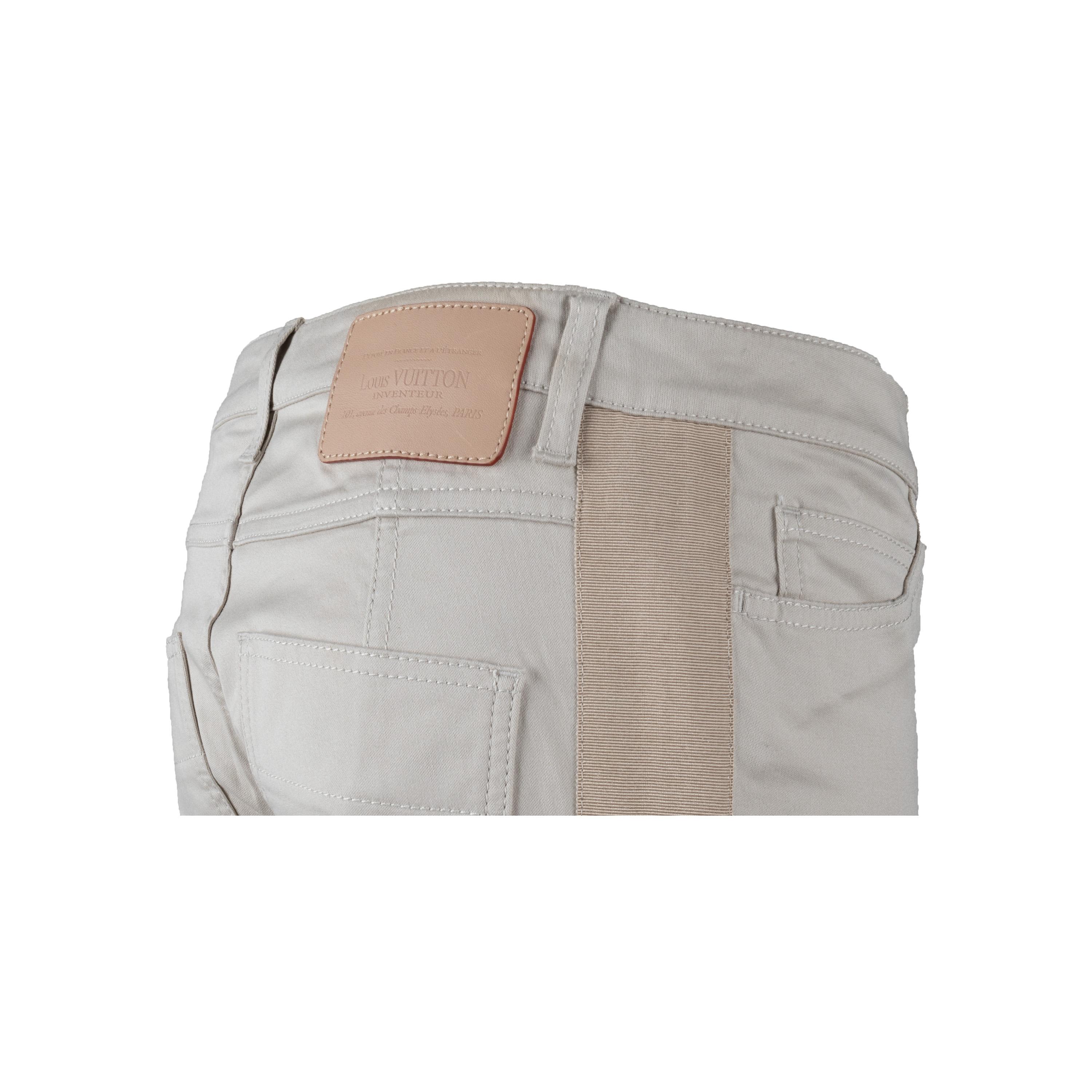 Louis Vuitton Jeans with Beige Stripe  In Excellent Condition For Sale In Milano, IT