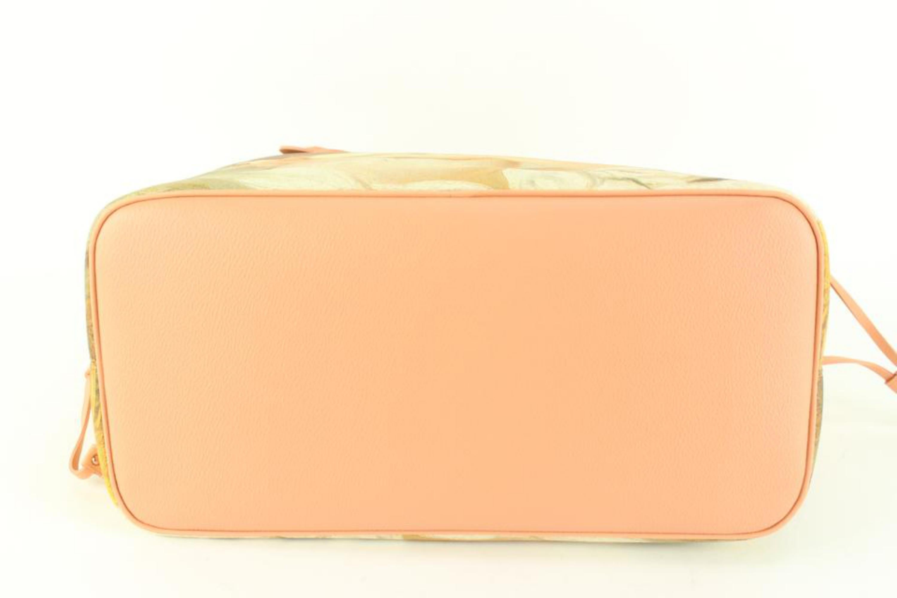 Louis Vuitton Jeff Koons Master Collection Fragonard Neverfull MM Tragetasche 54lk511s  (Orange) im Angebot