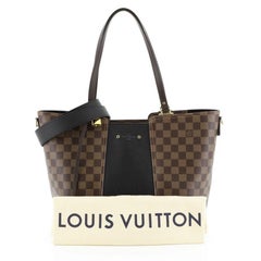 Louis Vuitton Jersey Handbag Damier with Leather