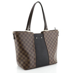 Louis Vuitton Jersey Handbag Damier with Leather