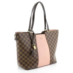 Louis Vuitton Jersey Handbag Damier with Leather,