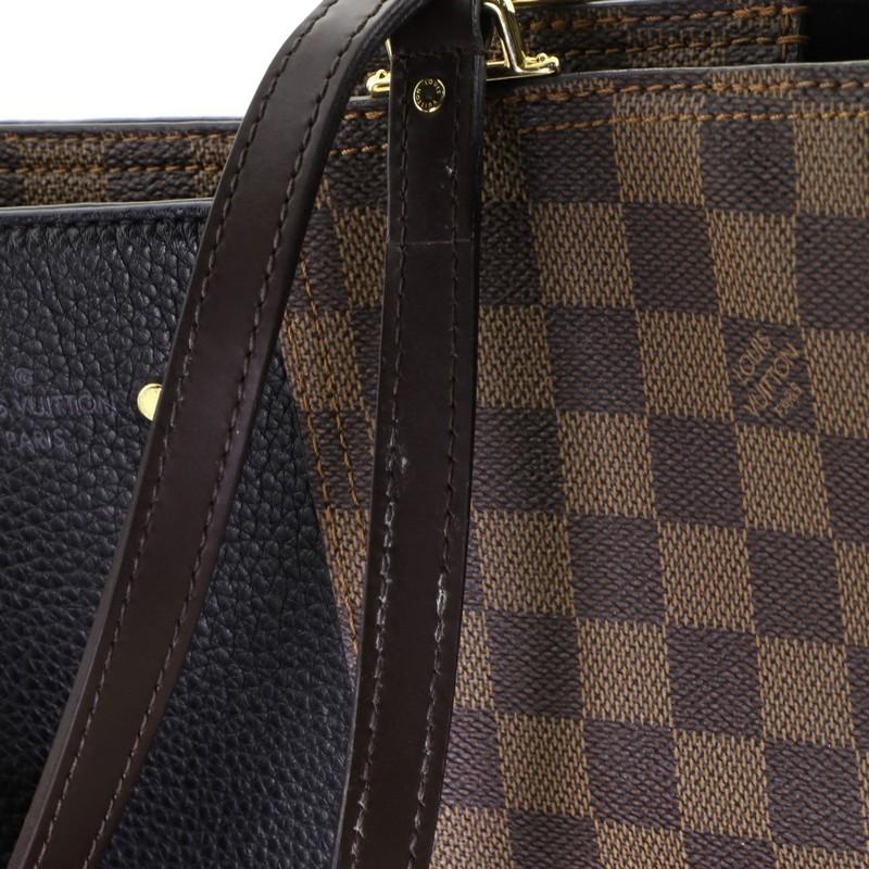 Louis Vuitton Jersey Handbag Damier with Leather 1