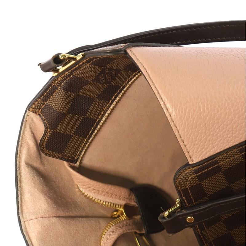 Louis Vuitton Jersey Handbag Damier with Leather 2