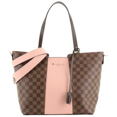 Louis Vuitton Jersey Handbag Damier with Leather