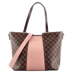 Louis Vuitton Jersey Handbag Damier with Leather