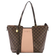 Louis Vuitton Jersey Handbag Damier with Leather