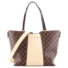 Louis Vuitton Jersey Handbag Damier with Leather