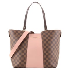 Louis Vuitton Jersey Handbag Damier with Leather