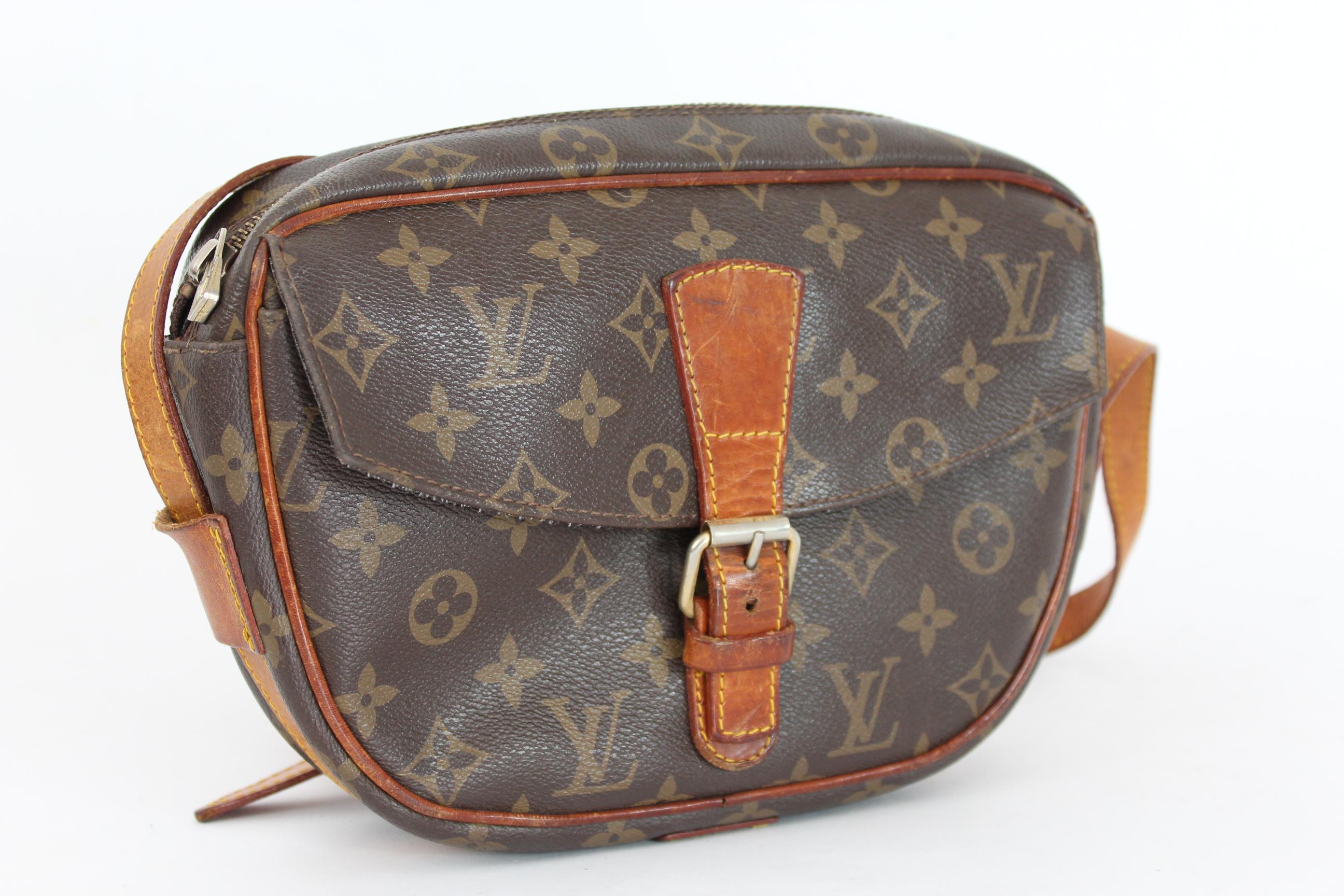 Black Louis Vuitton Jeune Fille Brown Canvas Leather Monogram Crossbody Bag 1970s