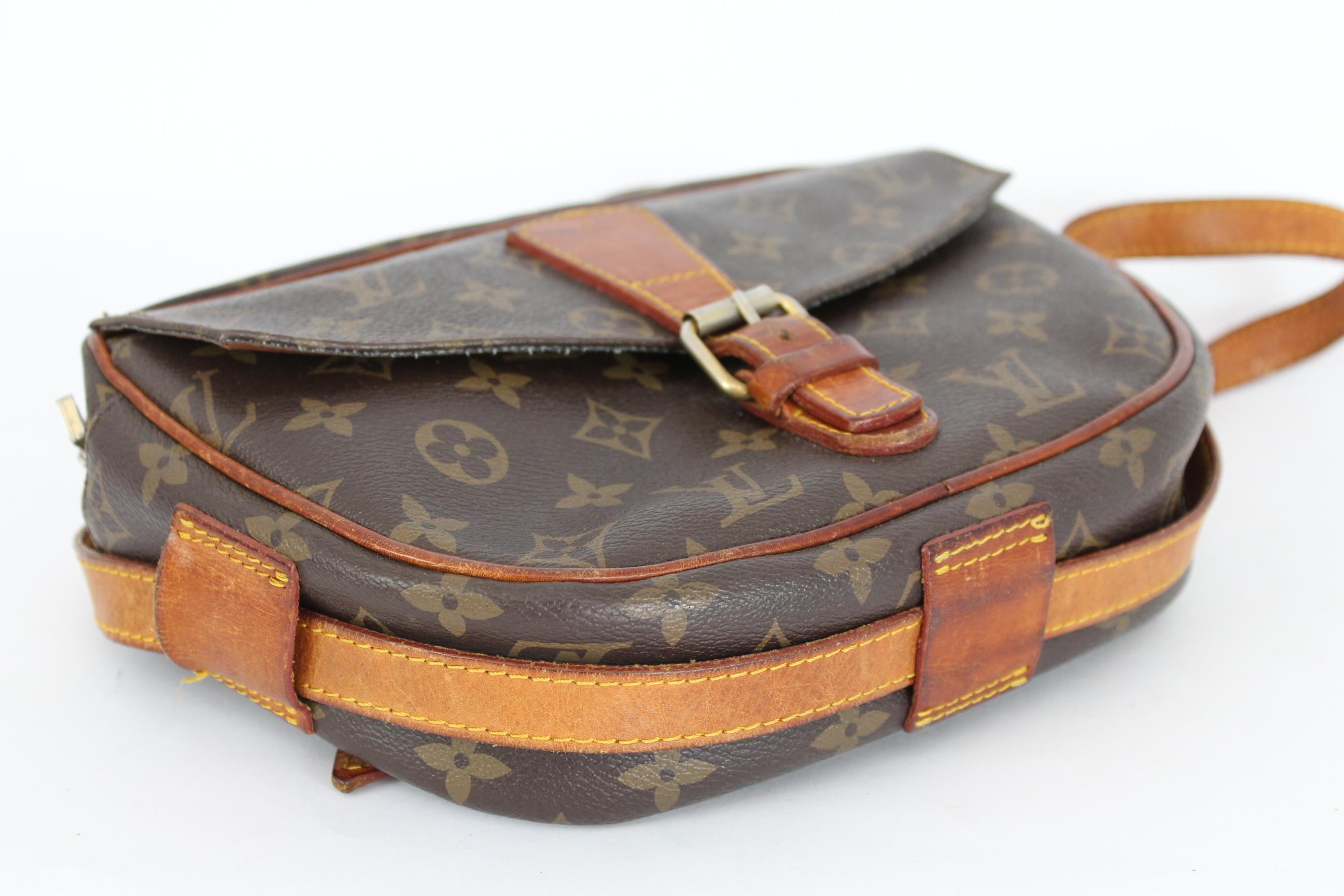 Louis Vuitton Jeune Fille Brown Canvas Leather Monogram Crossbody Bag 1970s In Good Condition In Brindisi, Bt