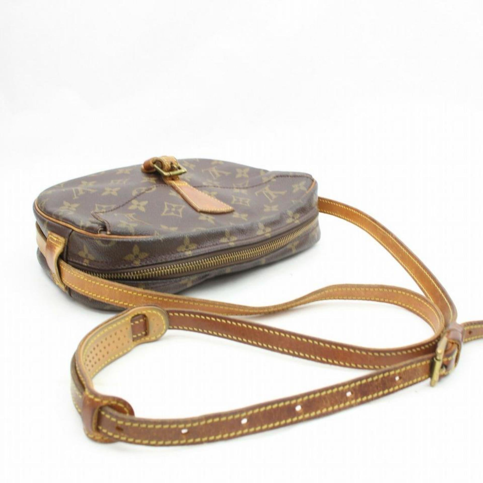Louis Vuitton Jeune Fille Monogram 870075 Brown Coated Canvas Cross Body Bag In Fair Condition In Forest Hills, NY