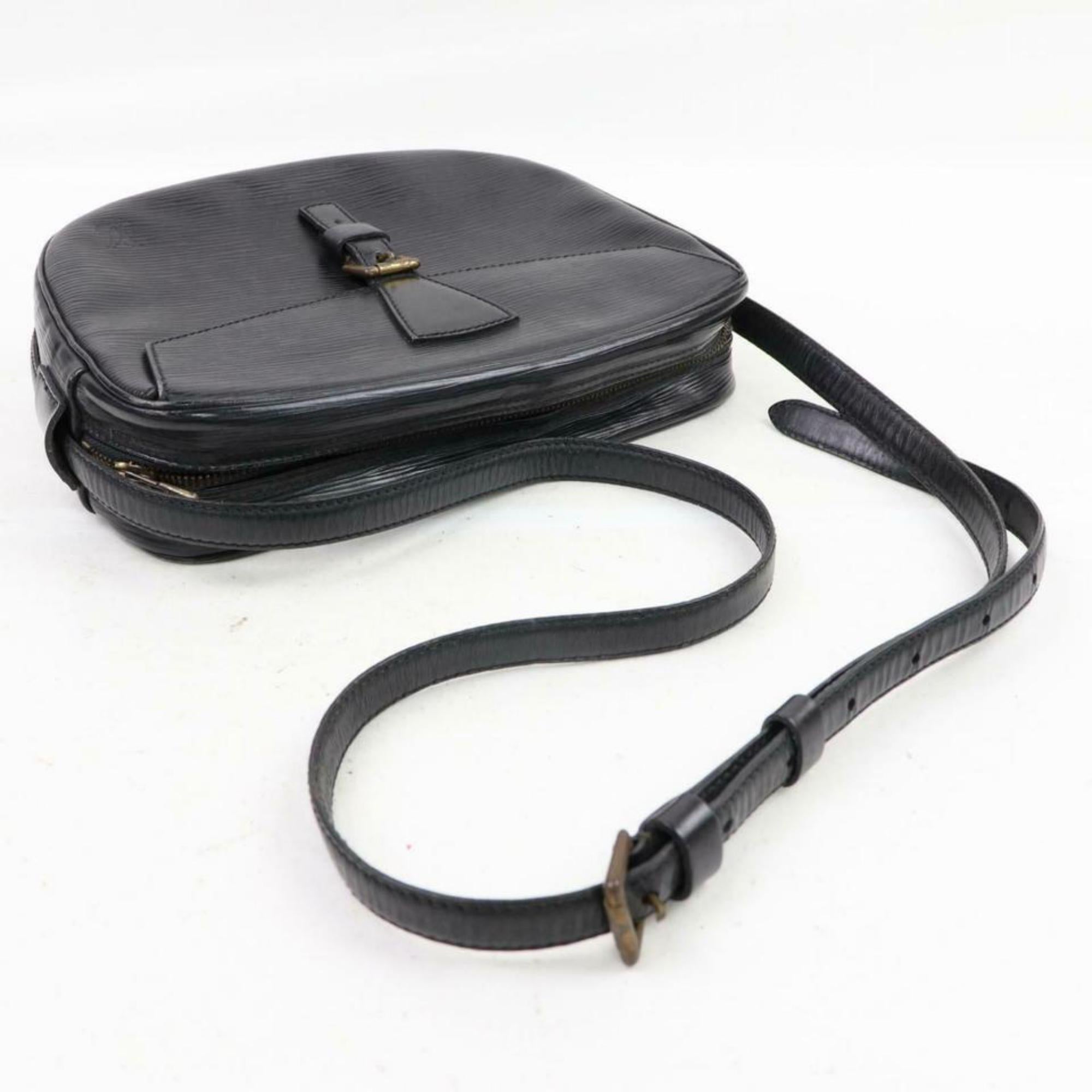 Louis Vuitton Jeune Fille Noir 870270 Black Leather Cross Body Bag For Sale 8