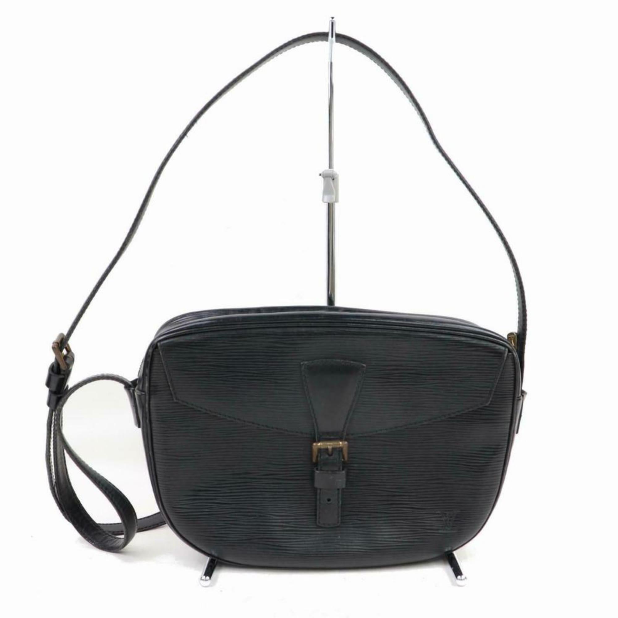Louis Vuitton Jeune Fille Noir 870270 Black Leather Cross Body Bag For Sale 2