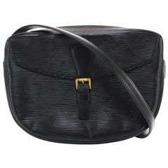 Vintage Louis Vuitton Jeune Fille Noir 870270 Black Leather Cross Body Bag