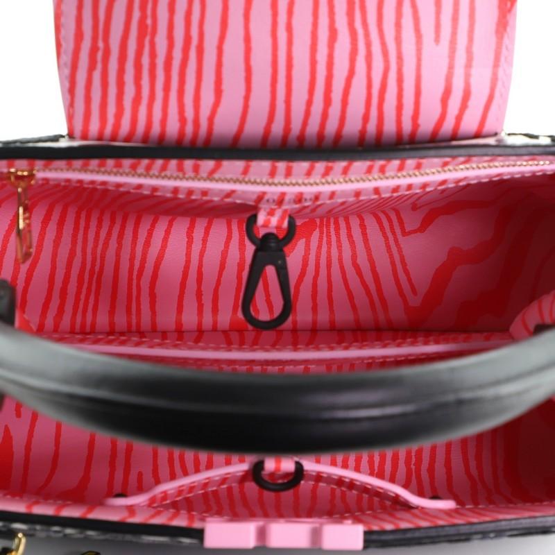Black Louis Vuitton Jonas Wood Artycapucines Bag Printed Stitched Leather PM