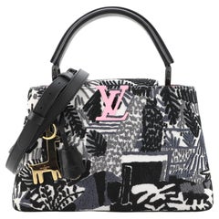 jonas wood louis vuitton Louis Vuitton Jonas Wood ArtyCapucines Bag Printed Stitched Leather PM