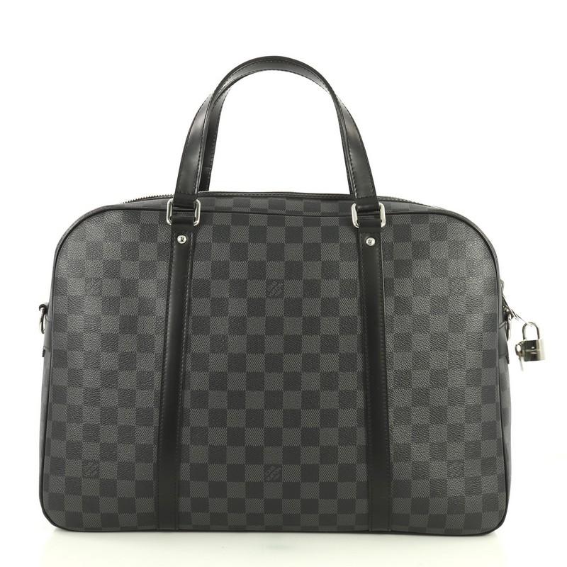 Black Louis Vuitton Jorn Briefcase Damier Graphite