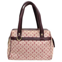 Louis Vuitton Josephine Bordeaux Monogram Mini Lin 868443 Burgundy Canvas Satche