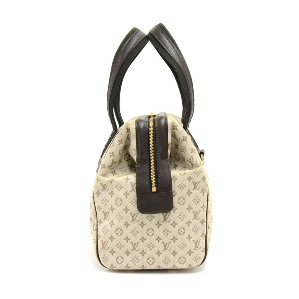 Brown Louis Vuitton Josephine GM Khaki Mini Monogram Canvas Hand Bag  For Sale