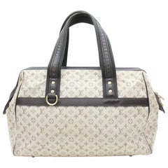 Louis Vuitton Josephine Khaki Monogram Mini Lin Gm 867851 Grey Canvas Satchel