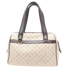 Louis Vuitton Josephine Khaki Olive Monogram Lin 869457 Grey Canvas Satchel