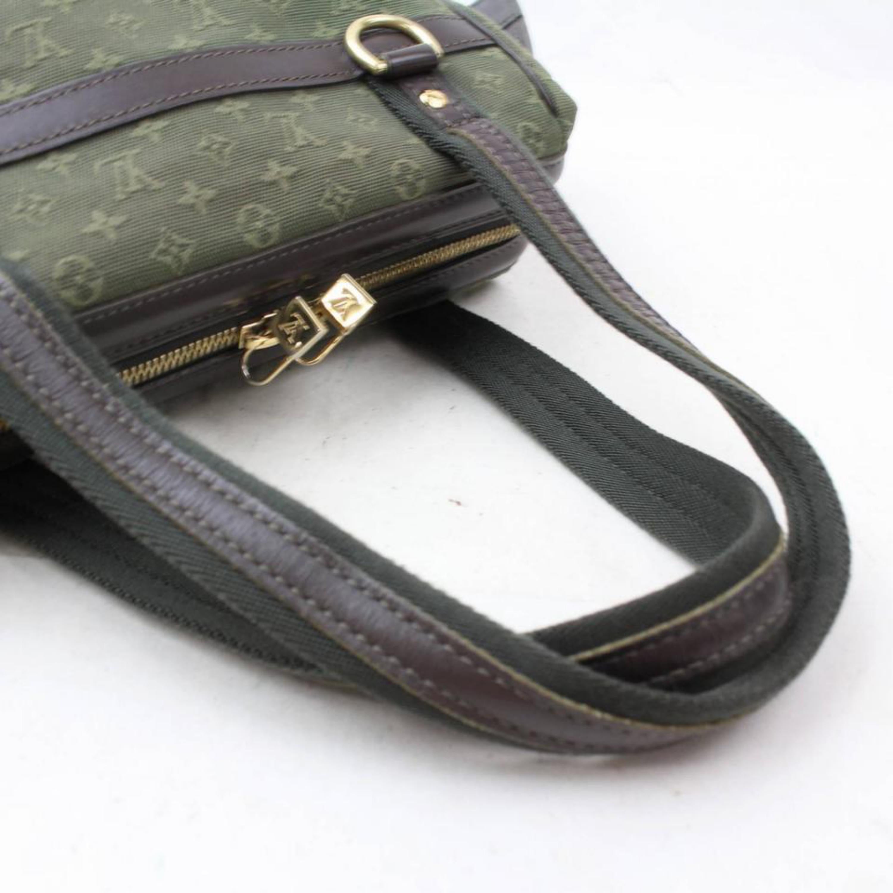 Louis Vuitton Josephine Monogram Khaki Mini Lin 868880 Green Canvas Shoulder Bag For Sale 7