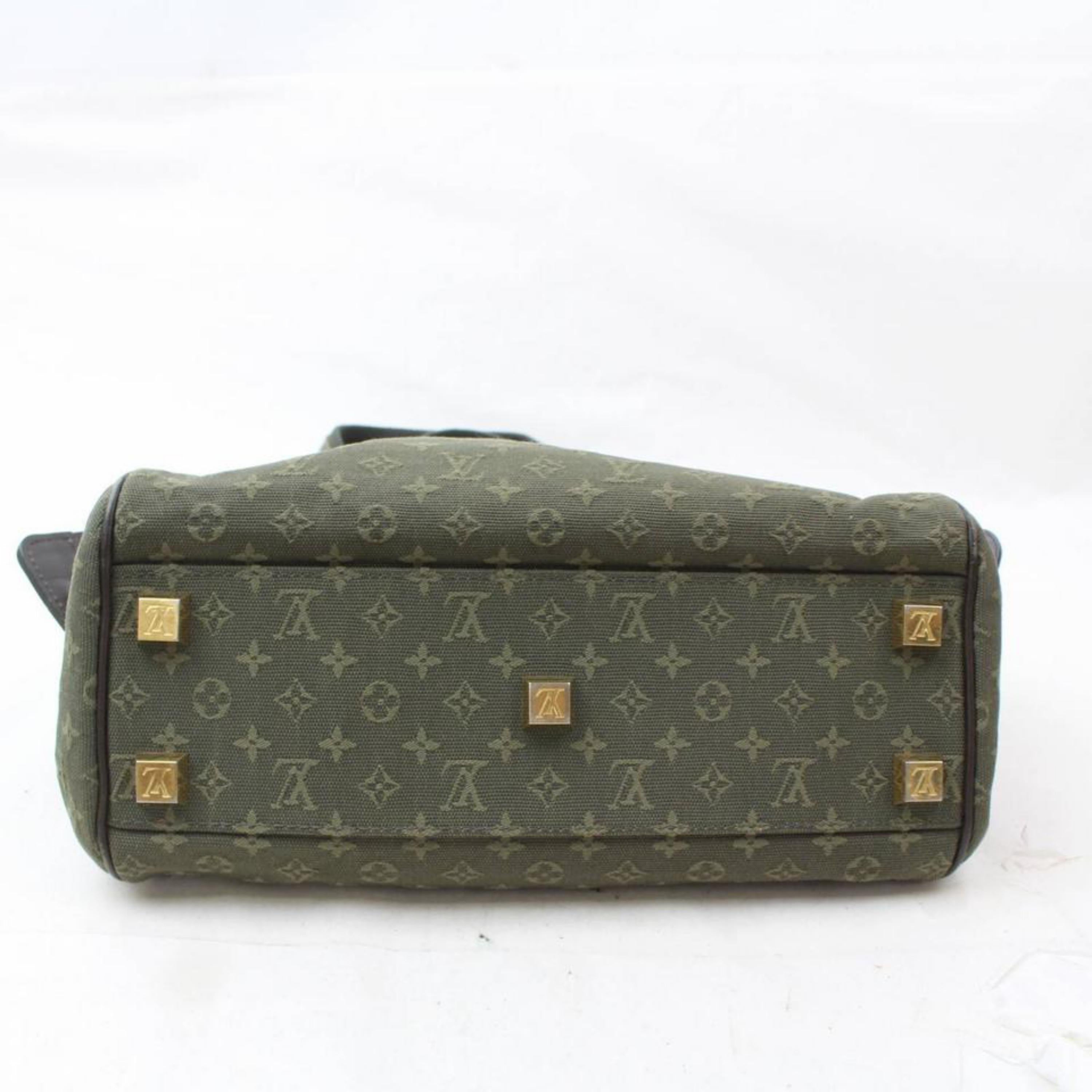 Louis Vuitton Josephine Monogram Khaki Mini Lin 868880 Green Canvas Shoulder Bag For Sale 2