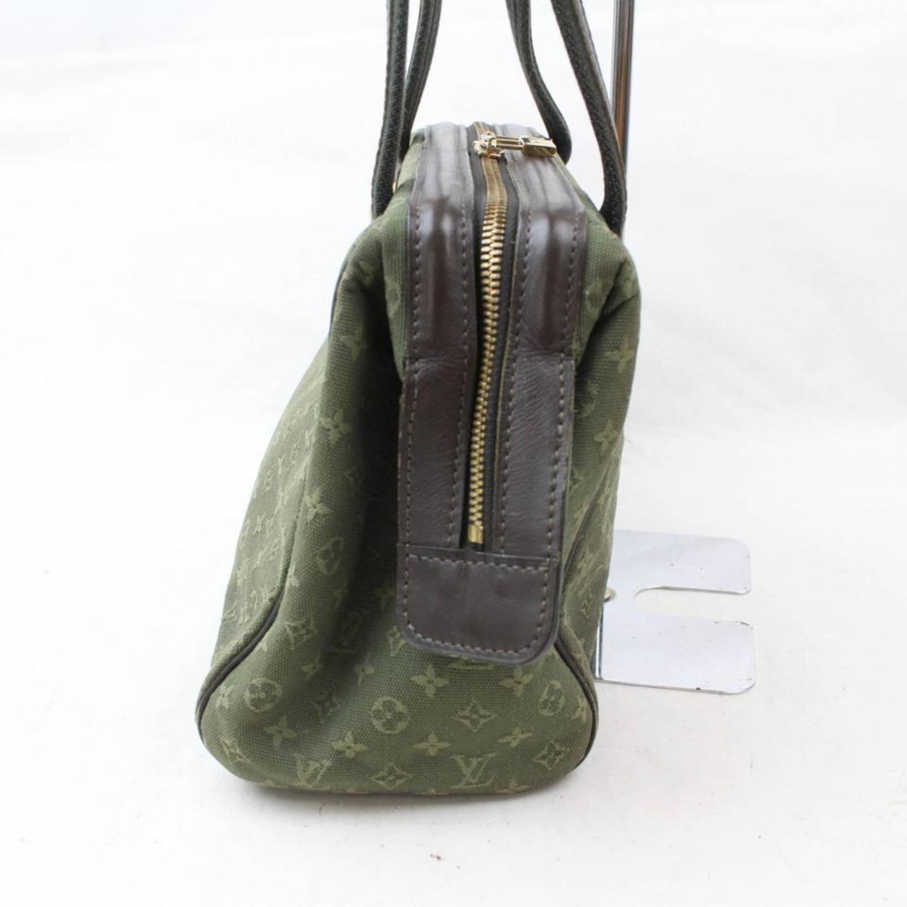 Louis Vuitton Josephine Monogram Khaki Mini Lin 868880 Green Canvas Shoulder Bag For Sale 3
