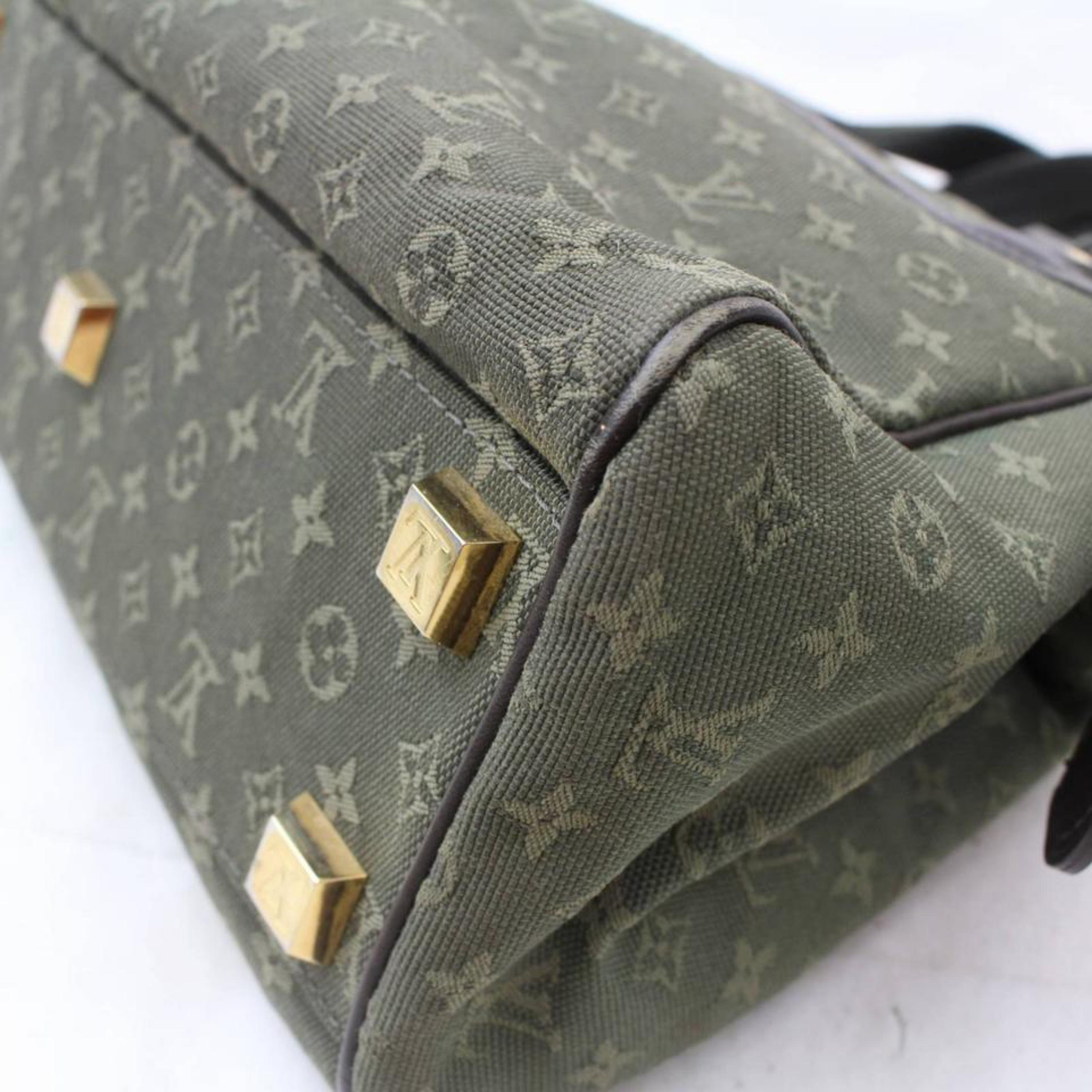 Louis Vuitton Josephine Monogram Khaki Mini Lin 868880 Green Canvas Shoulder Bag For Sale 4
