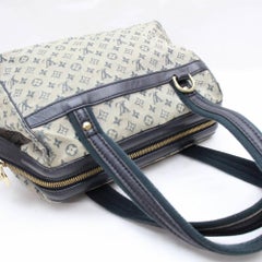 Louis Vuitton Josephine Monogram Mini Lin 867403 Blue Canvas Satchel