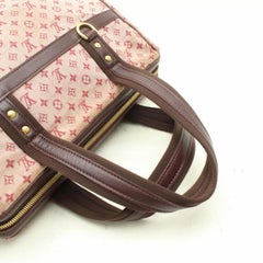 Louis Vuitton Josephine Monogram Mini Lin Gm 868689 Burgundy Canvas Satchel