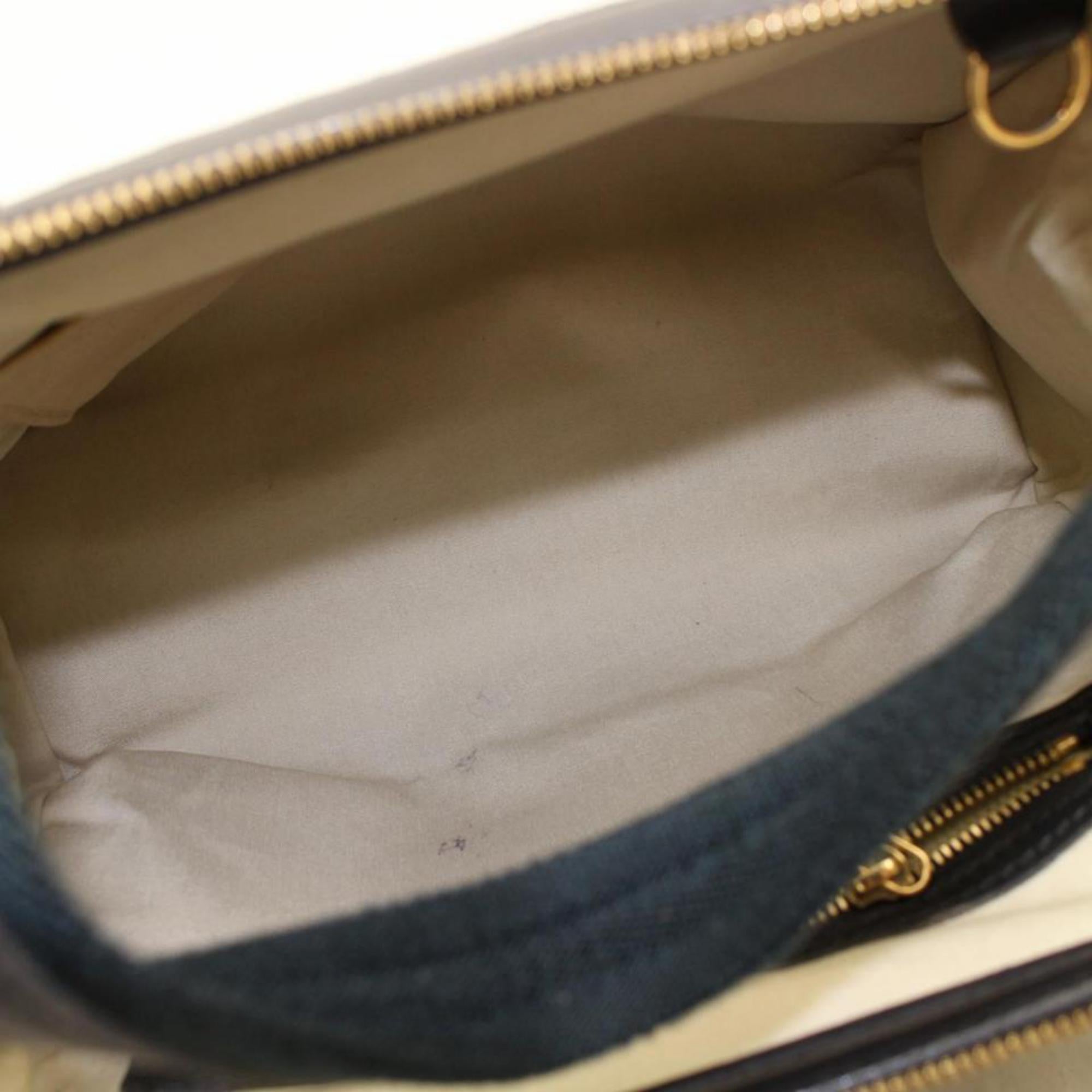 Louis Vuitton Josephine Monogram Mini Lin Pm 867662 Blue Canvas Satchel In Good Condition For Sale In Forest Hills, NY