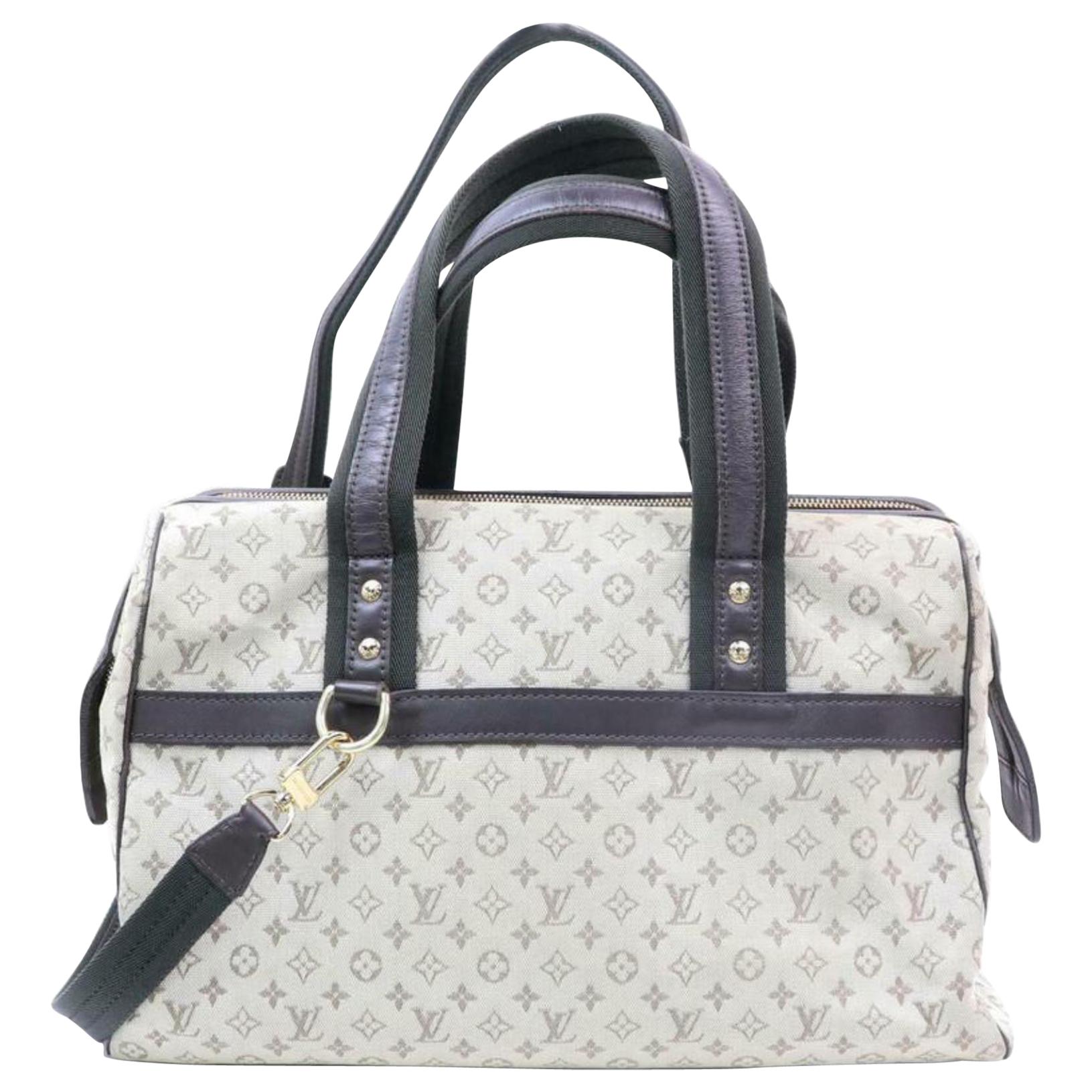 Louis Vuitton Josephine Navy Mini Lin Bandouliere with Strap 870302 ...