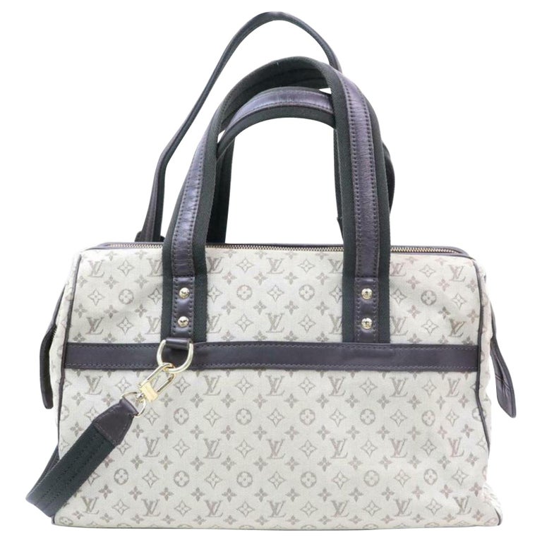 Louis Vuitton Josephine Navy Mini Lin Bandouliere with Strap 870302 Satchel  For Sale at 1stDibs