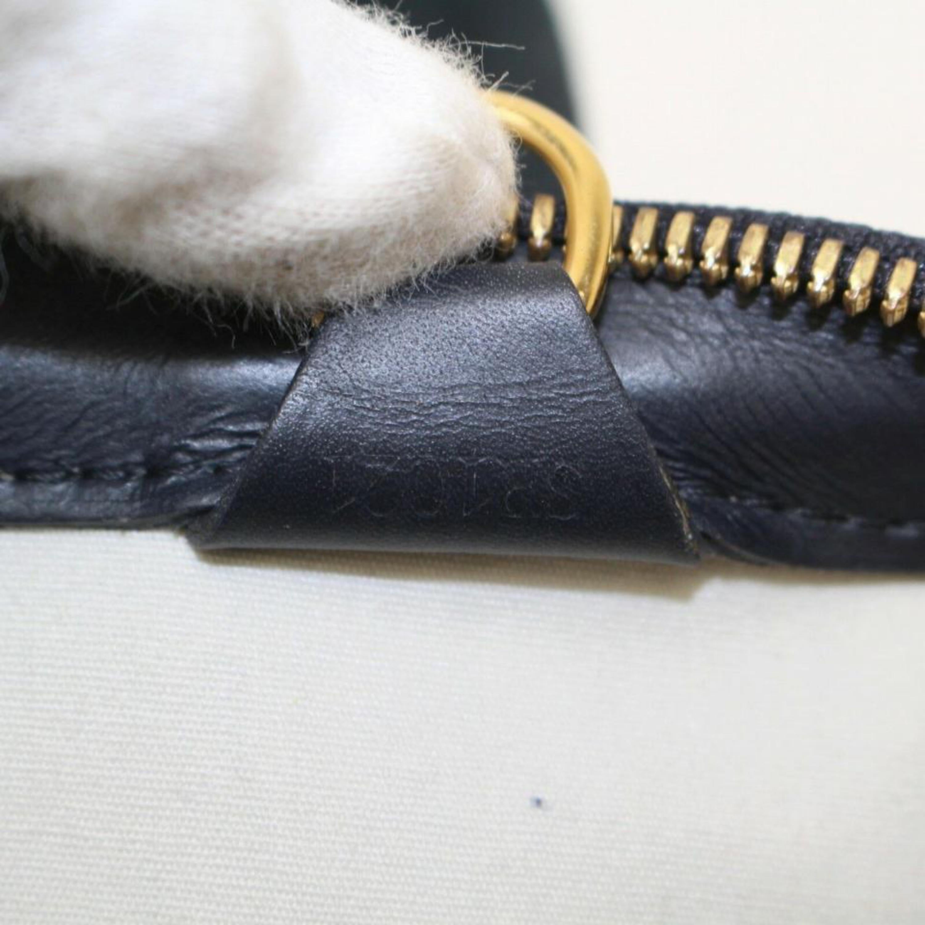 Louis Vuitton Josephine Navy Monogram Mini Lin Pm 870026 Blue Canvas Satchel For Sale 5
