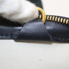 Louis Vuitton Josephine Navy Monogram Mini Lin Pm 870026 Blue Canvas Satchel