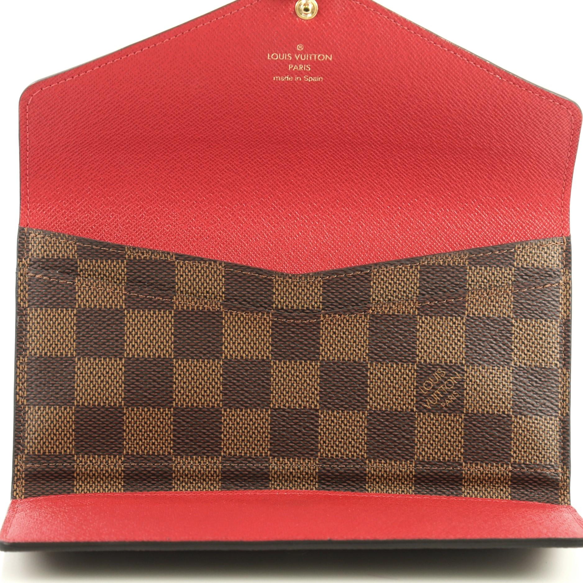 Brown Louis Vuitton Josephine Wallet NM Damier