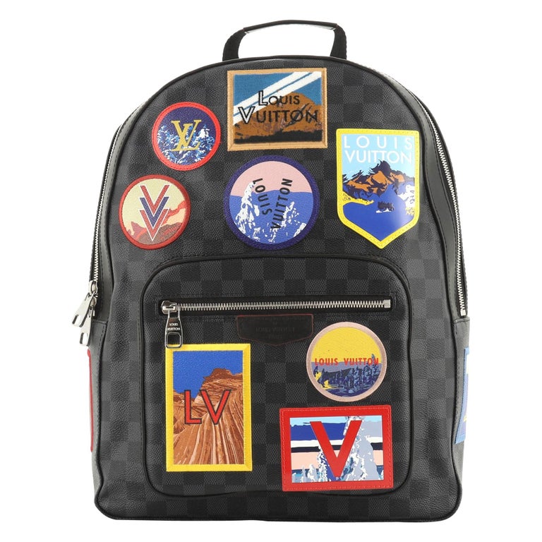 Louis Vuitton Josh Backpack Alps Patches Damier Graphite at 1stDibs | louis josh backpack patches, louis vuitton backpack patches, louis vuitton patch backpack