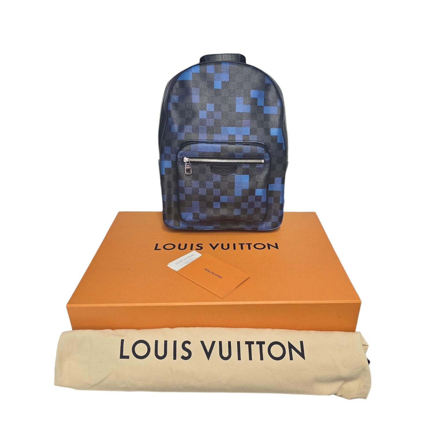 Zaino Louis Vuitton Damier Graphite Pixel Blu in vendita 4
