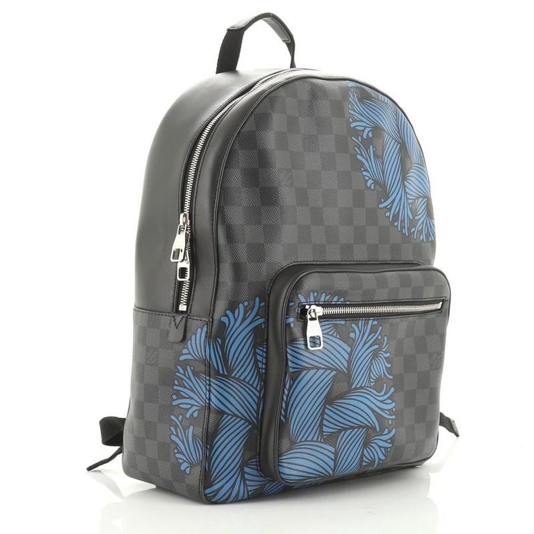 LOUIS VUITTON Damier Graphite Logo Josh Backpack Blue Multicolor |  FASHIONPHILE