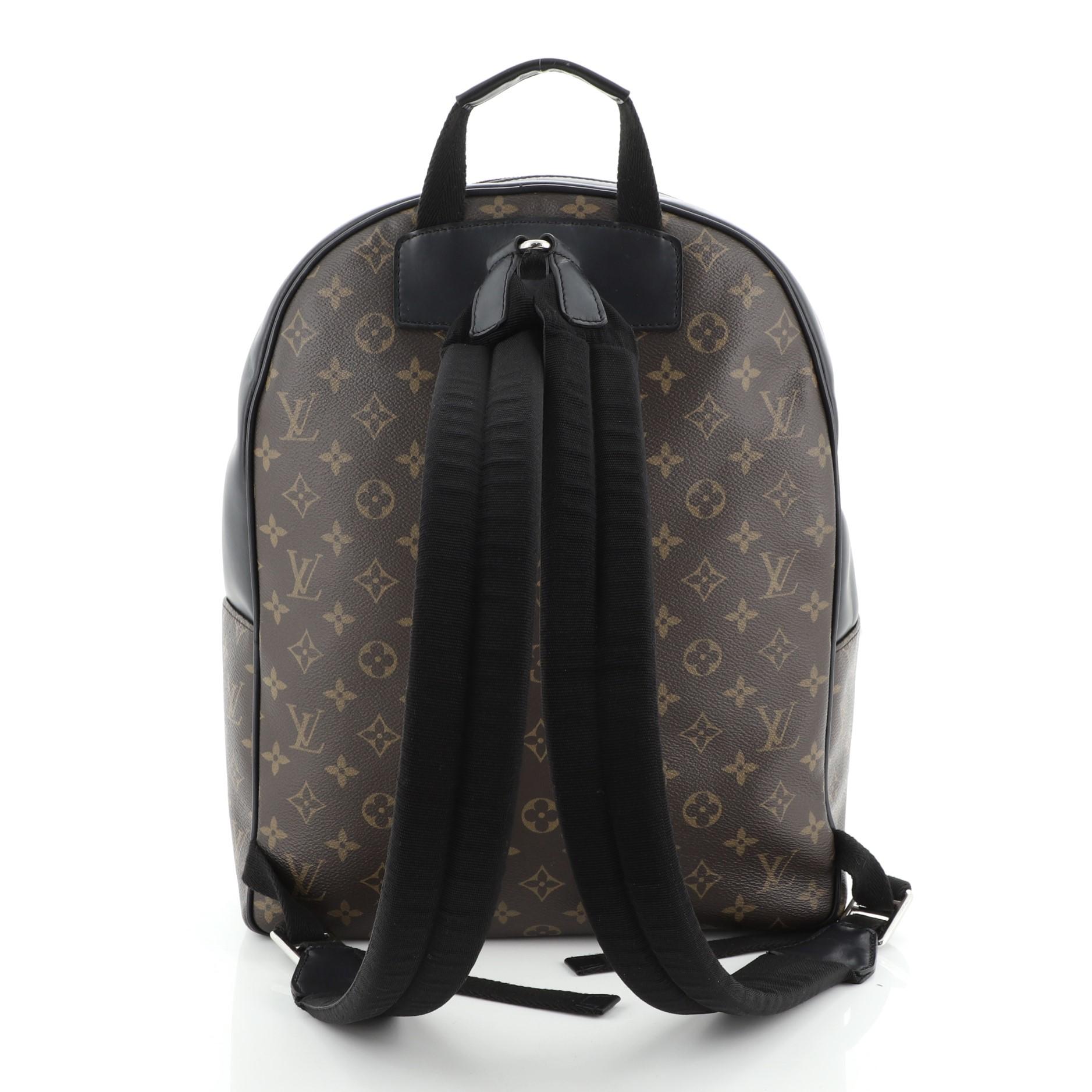 Black Louis Vuitton Josh Backpack Macassar Monogram Canvas